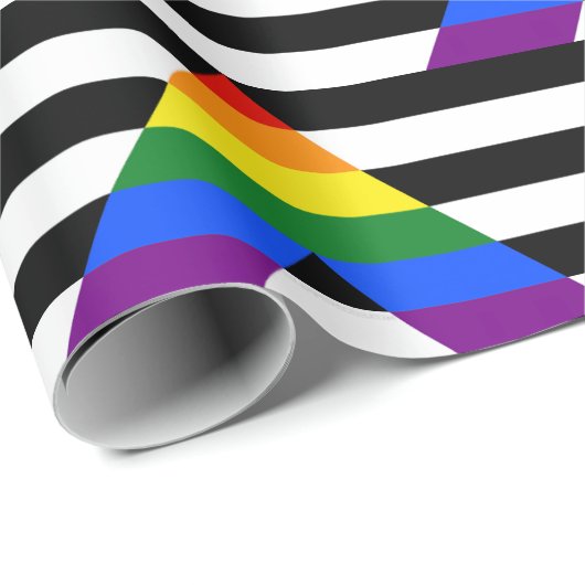 SlipperyJoe's Straight Ally Flag homo geschenken L Cadeaupapier (Rol Hoek)