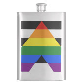 SlipperyJoe's Straight Ally Flag homo geschenken L Flacon (Voorkant)