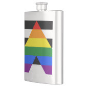 SlipperyJoe's Straight Ally Flag homo geschenken L Flacon (Links)