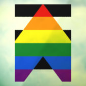 SlipperyJoe's Straight Ally Flag homo geschenken L Raamsticker (Vel 3)