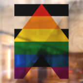 SlipperyJoe's Straight Ally Flag homo geschenken L Raamsticker (Vel 2)