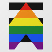 SlipperyJoe's Straight Ally Flag homo geschenken L Raamsticker (Vel)