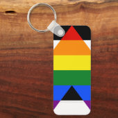 SlipperyJoe's Straight Ally Flag homo geschenken L Sleutelhanger (Voorkant)