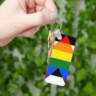 SlipperyJoe's Straight Ally Flag homo geschenken L Sleutelhanger