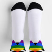 SlipperyJoe's Straight Ally Flag homo geschenken L Sokken (Top)