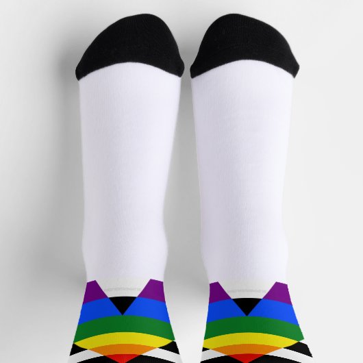 SlipperyJoe's Straight Ally Flag homo geschenken L Sokken (Top)