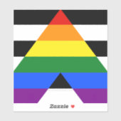 SlipperyJoe's Straight Ally Flag homo geschenken L Sticker (Vel)