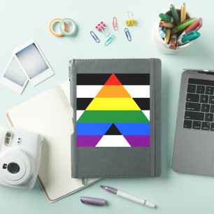SlipperyJoe's Straight Ally Flag homo geschenken L Sticker