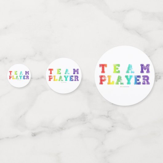 SlipperyJoe's Team Player zegt verloop regenboog c Confetti (Achterkanten)