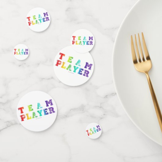 SlipperyJoe's Team Player zegt verloop regenboog c Confetti (Groep)