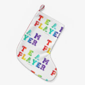 SlipperyJoe's Team Player zegt verloop regenboog c Kleine Kerstsok (Voorkant (Hangend))