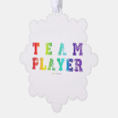 SlipperyJoe's Team Player zegt verloop regenboog c Ornament Kaart (Links)