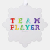 SlipperyJoe's Team Player zegt verloop regenboog c Ornament Kaart (Achterkant)
