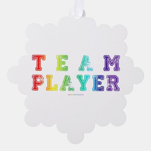 SlipperyJoe's Team Player zegt verloop regenboog c Ornament Kaart (Voorkant)