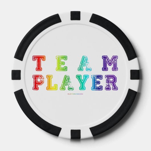 SlipperyJoe's Team Player zegt verloop regenboog c Poker Chips (Voorkant)