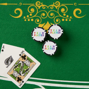 SlipperyJoe's Team Player zegt verloop regenboog c Poker Chips