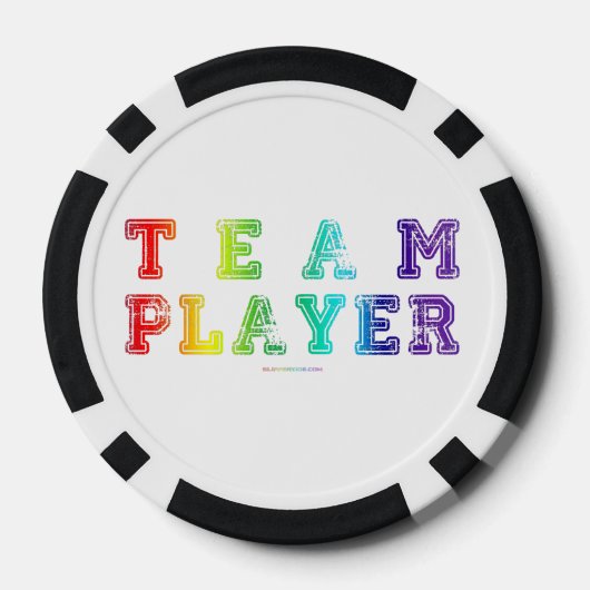 SlipperyJoe's Team Player zegt verloop regenboog c Poker Chips (Achterkant)