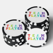 SlipperyJoe's Team Player zegt verloop regenboog c Poker Chips (Opstapeling)