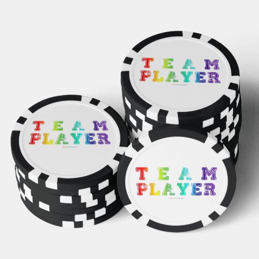 SlipperyJoe's Team Player zegt verloop regenboog c Poker Chips (Opstapeling)