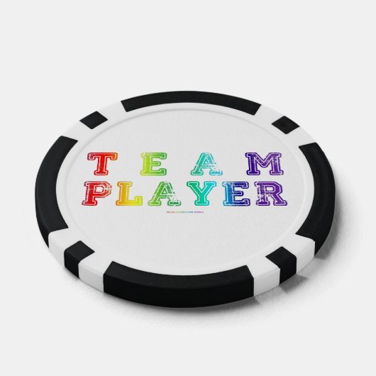SlipperyJoe's Team Player zegt verloop regenboog c Poker Chips (Enkel)