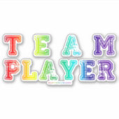 SlipperyJoe's Team Player zegt verloop regenboog c Sticker (Voorkant)