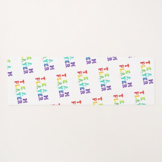 SlipperyJoe's Team Player zegt verloop regenboog c Yogamat (Achterkant (horizontaal))