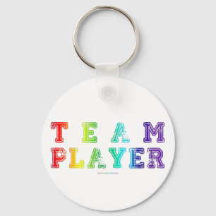 SlipperyJoe's teamspeler gevuld met gladde regenbo Sleutelhanger