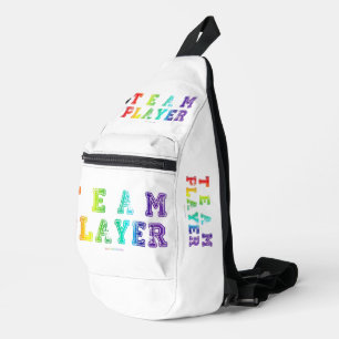 SlipperyJoe's teamspeler gevuld met gladde regenbo Sling Bag