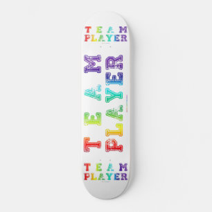 SlipperyJoe's Teamspeler woorden trots kleuren reg Persoonlijk Skateboard