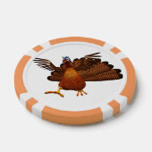 SlipperyJoe's Thanksgiving geanimeerde kalkoen kar Poker Chips (Enkel)