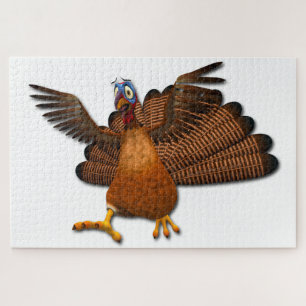 SlipperyJoe's Thanksgiving-gobbel verantwoord live Legpuzzel