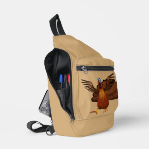 SlipperyJoe's Thanksgiving-gobbel verantwoord live Sling Bag