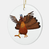 SlipperyJoe's Thanksgiving gobble responsibly live Keramisch Ornament (Links)