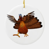 SlipperyJoe's Thanksgiving gobble responsibly live Keramisch Ornament (Achterkant)
