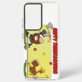 SlipperyJoe's Thanksgiving grappige laat pelgrim r Samsung Galaxy Hoesje (Achterkant)