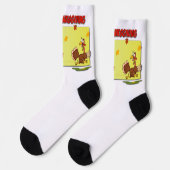 SlipperyJoe's Thanksgiving grappige laat pelgrim r Sokken (Links)