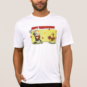SlipperyJoe's Thanksgiving grappige laat pelgrim r T-shirt