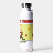 SlipperyJoe's Thanksgiving grappige laat pelgrim r Waterfles (Links)