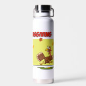 SlipperyJoe's Thanksgiving grappige laat pelgrim r Waterfles (Achterkant)