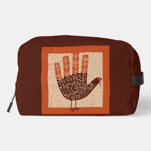 SlipperyJoe's Thanksgiving kalkoen gezellige herfs Toilettasje (Achterkant)