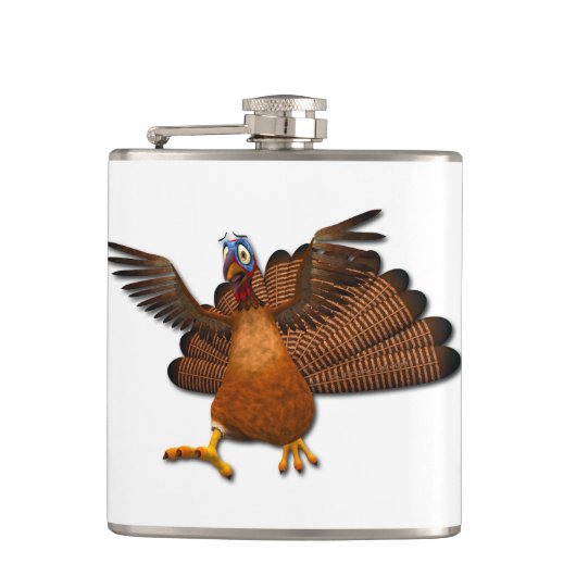 SlipperyJoe's Thanksgiving kalkoenen vleugels kleu Heupfles (Voorkant)