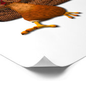 SlipperyJoe's Thanksgiving kalkoenen vleugels kleu Poster (Hoek)