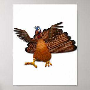 SlipperyJoe's Thanksgiving kalkoenen vleugels kleu Poster