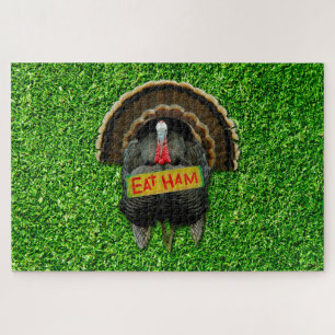 SlipperyJoe's Thanksgiving kalkoengras eten ham co Legpuzzel