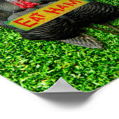 SlipperyJoe's Thanksgiving kalkoengras eten ham co Poster (Hoek)