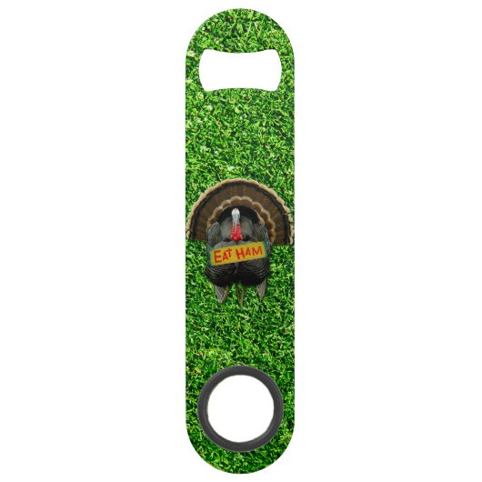 SlipperyJoe's Thanksgiving kalkoengras eten ham co Speed Flessenopener (Voorkant)