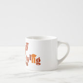 SlipperyJoe's Thanksgiving laat bruine oranje past Espresso Kop (Rechts)