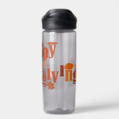 SlipperyJoe's Thanksgiving laat bruine oranje past Waterfles (Achterkant)