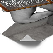 SlipperyJoe's Thanksgiving man hete six-pack buiks Poster (Hoek)