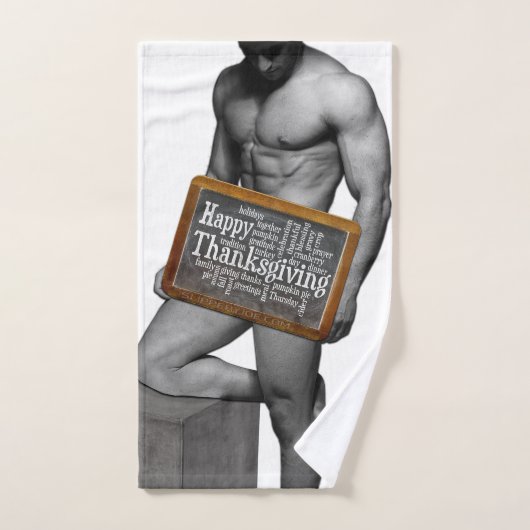 SlipperyJoe's Thanksgiving man, hete zes-pack buis Bad Handdoek (Handdoek)